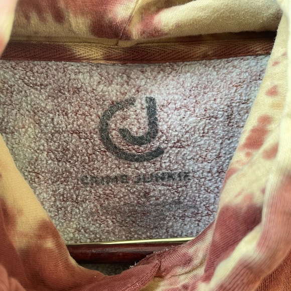 Crime Junkie Podcast Auburn Tan Tie Dye Hoodie Pullover Sweatshirt Unisex Small - Picture 4 of 7